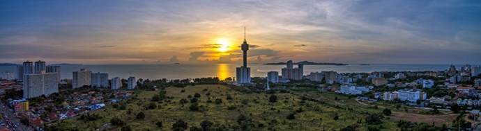 Pattaya Sunset Panorama View
